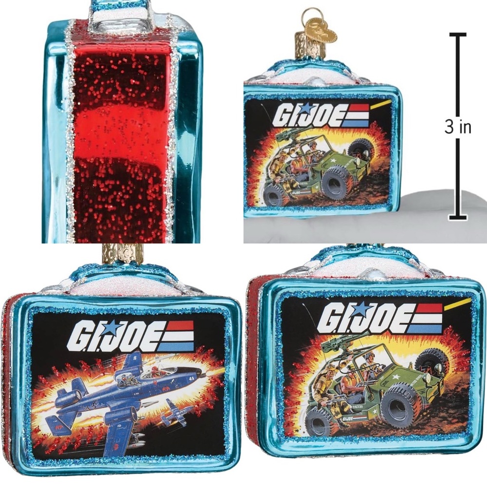 Old World Christmas G.I. Joe Lunchbox Ornament 3"